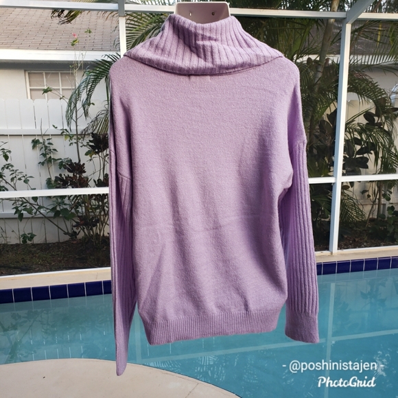 NWT Jason Maxwell Lilac Cowl Neck Sweater - Picture 3 of 7
